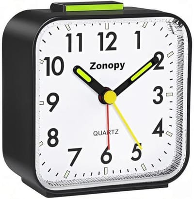 Stille Wekker voor Op het Nachtkastje - Batterij Aangedreven met Groot Display en Snooze Functie