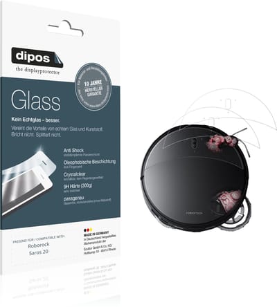 dipos – 2x Pantserfolie geschikt voor Roborock Saros 20 | 9H Screenprotector