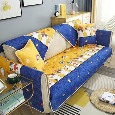 Jacquard Bankhoes Hoge Kwaliteit Antislip Bankkussen Bankhanddoek Universeel Woonkamer Bank Stofdichte Decoratie Kleurvast 45x45 Pillowcase1 yellow