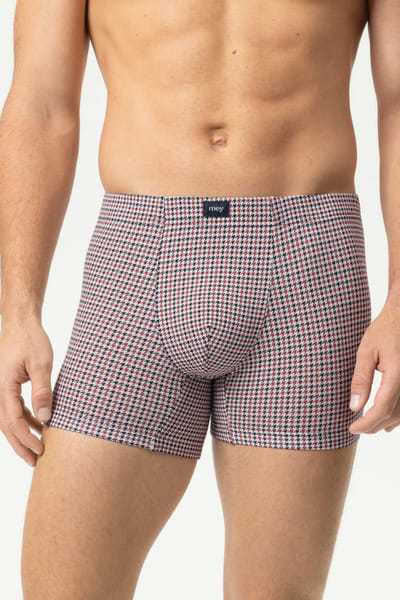 Long Shorty Serie Modern Houndstooth Yacht Blue
