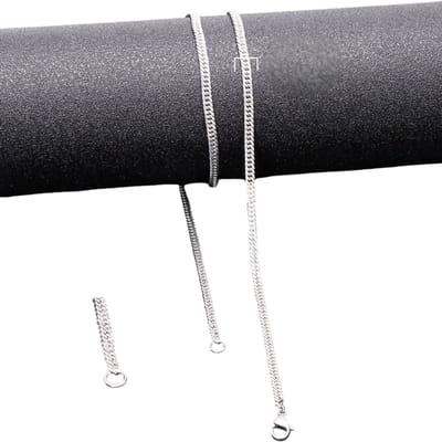 Aramat Jewels | Halskettingen | RVS Curb Chain Ketting Zilverkleur - Stoere Schakelketting | 50cm / 2.5mm |50cm | | Staal | Volwassenen | Verkleurd niet