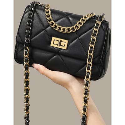 Nieuwe Herfst en Winter Crossbody Tas Echt Leer Dames Tas Xiaoxiangfeng Woon-werk Verkeer High-end Schoudertas black
