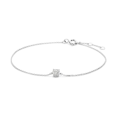 New Bling - 9NBG-0965 - 14K witgouden armband – met 1 zirkonia – elegant design