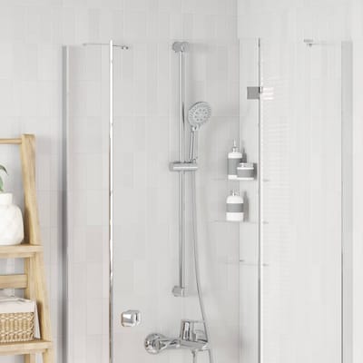 vidaXL - Douchkop - Houder - Chroom - 100 - cm - Roestvrij - staal