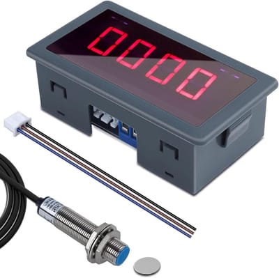 Digitale Toerenteller - Snelheidsmeter RPM - Industriële Metingen - Hoge Precisie Meting - 4-Bit LED Display