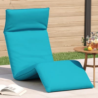 vidaXL - Opvouwbare - ligstoel - Turquoise - 175x54x8,5 - cm - Oxford - stof