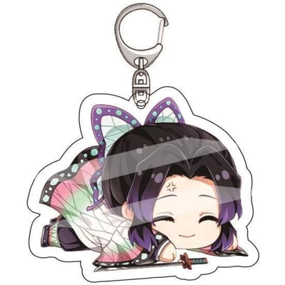 Anime Acryl Sleutelhanger Hanger Demon Slayer Kimetsu No Yaiba Accessoires Creatief Ornament Hangend Hanger Cadeau Voor Fans Cosplay gray