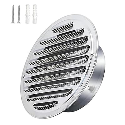 Ronde Ventilatierooster Cover 180 mm van 304 Roestvrij Staal voor Keuken en Badkamer