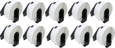 Label Tape Geschikt voor Brother DK-11201 | 29 x 90 mm | Zwart op Wit - 400 Labels per Rol - 10 stuks - Geschikt voor: ZD410 ZD420D SLP-DX420G TD-4100N A300 DA402 GK420D ZT220 (T)LP 2742 Z4M Plus ZT200 (T)LP 3842 ZT230 (T)LP 2844 B-EV4D B-EV4T