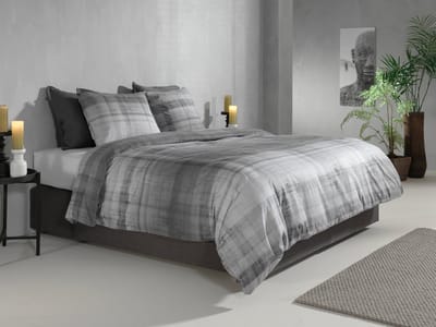 Zohome Marley Dekbedovertrek - Flanel - Eenpersoons - 140x200/220 cm - ink black
