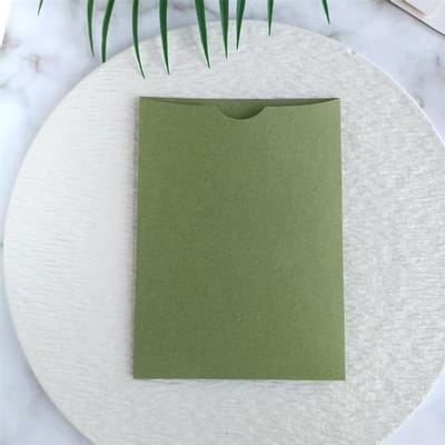 Uitnodigingskaarten Set - Bruiloft kaarten - Speciale gelegenheid - Klassieke elegantie - 25 stuks - Olijfgroen
