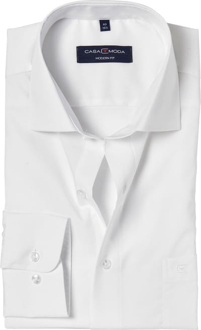 CASA MODA modern fit overhemd - wit - Strijkvriendelijk - Boordmaat: 45 (EU maat: XXL)