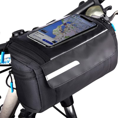 Unyqoos® Waterdichte fietsstuurtas met telefoonhouder en vierlaagse bescherming