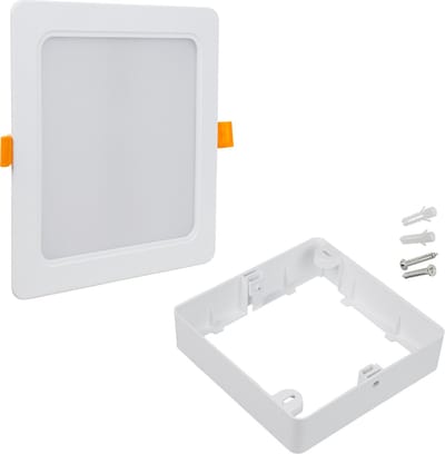 Maclean LED Plafondpaneel, SLIM inbouw, 18W, Neutraal Wit 4000K, 170*170*26mm, 1800lm, MCE374 S + Opbouwadapter MCE379 S
