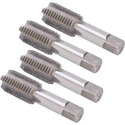4 pièces M30 Taraud manuel Acier à outils allié Haute dureté Flûte droite Outils de taraudage et de perçage gray