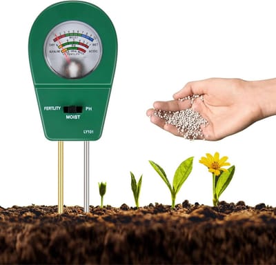 Bodemmeter Groen - Meetinstrument Tuin - Planten Verzorgen - 3 Functies 1 - Dubbele Naald - Groen