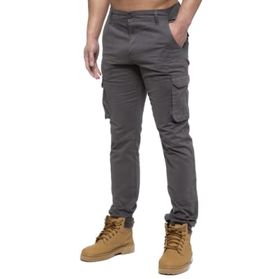 Enzo | Heren Cargo Broek - Grijs