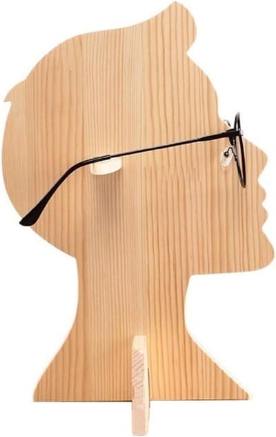 Brillen Display - Zonnebril Houder - Winkel Presentatie - Natuurlijke Houtnerf - 26.5 cm Hoogte - Houtkleur