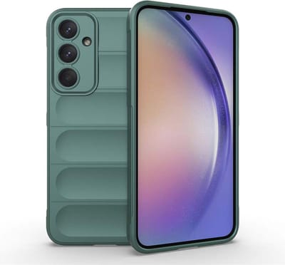 MobyDefend Hoesje - Geschikt voor Samsung Galaxy A35 - TPU Gripcase - Groen