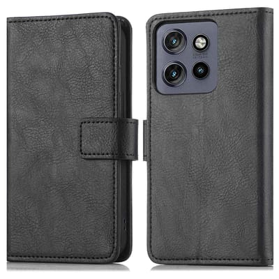 imoshion Hoesje - Geschikt voor Motorola Edge 60 Neo / Motorola ThinkPhone 25 / Motorola Edge 50 Neo - Luxe Bookcase - Zwart