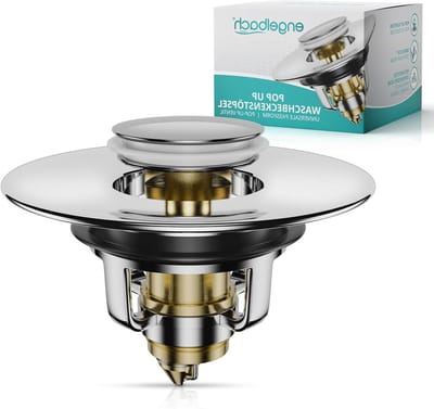 Wastafelstop Universeel - Afvoerstop Bidet - Hygiënisch Afvoeren - Geïntegreerde Haarzeef - 40 mm - Chroom