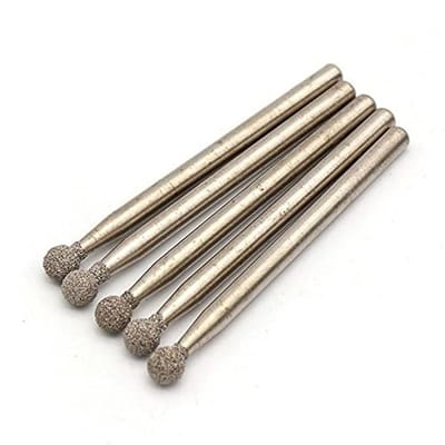10 Stuks Diamantbramen Set met Ronde Punt 3mm Schacht 150 Grit voor Glas Keramiek Metaal Bewerking