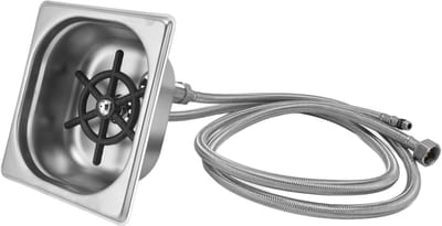 Glazen Spoeler - Bekerreiniger - Snel Glazen Wassen - Automatische Waterspuit - 17.6 cm Breed - Roestvrijstaal