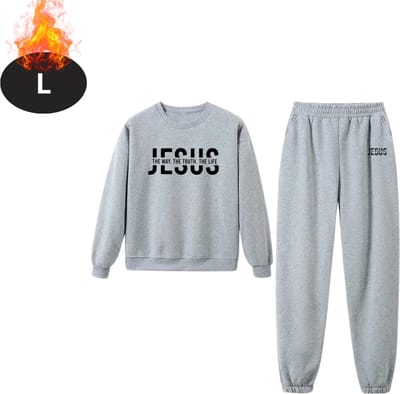Nivard Joggingpak - Huispak - Volwassenen - Trainingspak - Comfortabel - Joggingsbroek - Tracksuit - Dames - Winter - Lichtgrijs - L