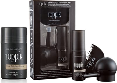 Toppik Hair Fibers Starterset Middenblond - Toppik Hair fibers 12 gram + Toppik Toolkit - Alles voor direct vol haar en een perfecte applicatie