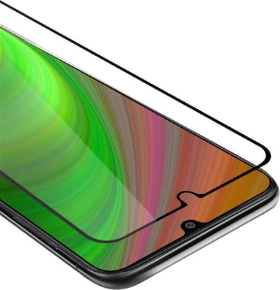 Cadorabo Screenprotector geschikt voor Samsung Galaxy M31 Volledig scherm pantserfolie Beschermfolie in TRANSPARANT met ZWART - Gehard (Tempered) display beschermglas in 9H hardheid met 3D Touch