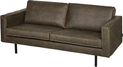 WOOOD Rodeo Bank 2-Zits - Recycle Leer - Army - 85x190x86