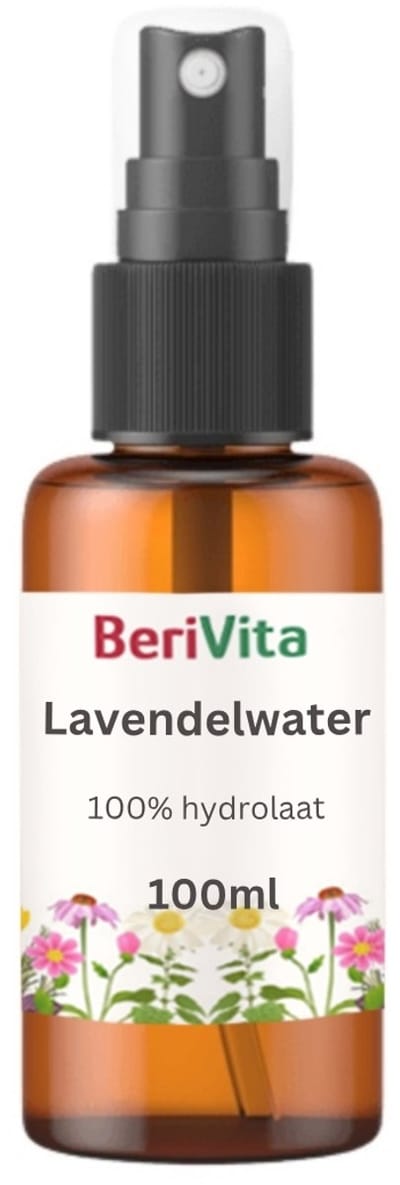 Lavendelwater 100ml Glazen Sprayfles - Puur - Hydrosol, Hydrolaat van Lavendel Bloemen - Gezicht en Body Mist - Natuurlijke Toner
