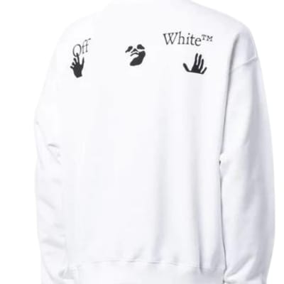 Gebroken wit Big OW Skate Fit wit sweatshirt