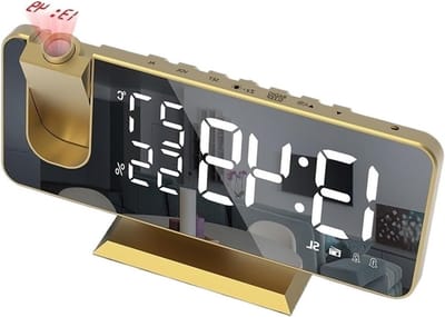 Digitale Wekker - Tijdprojector Klok - Wakker Worden - Met FM Radio - 183x95mm - A3