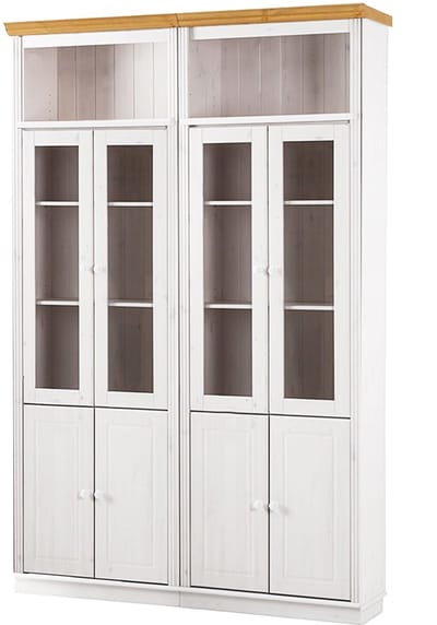 Anita- Boekenkast in klassiek landhuisdesign van grenenhoutI WH