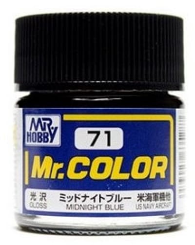 Gunze Mr. Hobby C-071 - Mr. Color 10 ml Midnight Blue - Lacquer Modelbouwverf