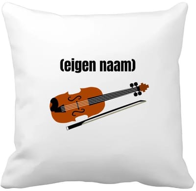 Akyol - viool met eigen naam Kussen hoes - Viool - muziek liefhebbers - iemand die houdt van violen - verjaardag - cadeau - kado - geschenk - 40 bij 40 cm