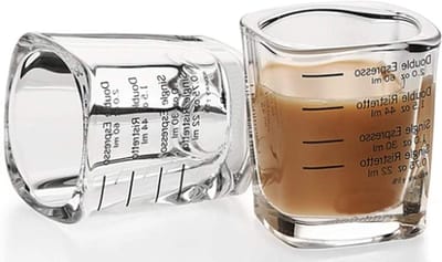 Set van 2 glazen voor espresso en koffie, 60ml, hittebestendig en vaatwasserbestendig, ideaal voor ristretto en mocha