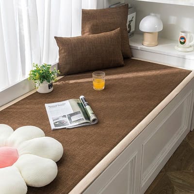 Katoen Linnen Raamkussen Spons Richelkussen Vier Seizoenen Universeel Verdikking Tatami Slaapkamer Balkonkussen Erkerdeken 60*160cm