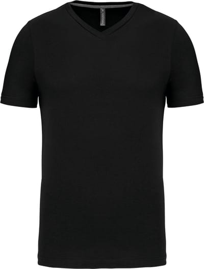 Kariban T-shirt V-hals korte mouwen K357 - Black - 4XL
