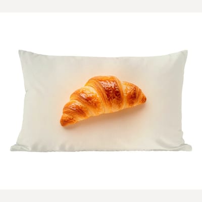 Sierkussens - Kussentjes Woonkamer - 50x30 cm - Croissant - Brood - Beige