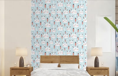Behang - Fotobehang Konijn - Dieren - Kind - Breedte 140 cm x hoogte 220 cm