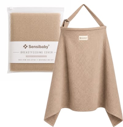Sensibaby Borstvoedingsdoek – 100% Dubbellaags Katoen – Ademend en Verstelbaar - Bruin