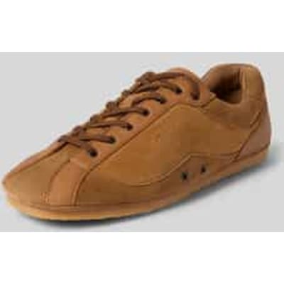 sneakers van leer met labelprintdetails