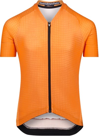 BIORACER Icon Op Art - Fietsshirt Zomer - Kinderen - Oranje - Korte Mouw - Ademend & Aansluitend - Maat 128