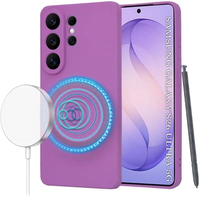 Hoesje geschikt voor Samsung Galaxy S26 Ultra - Techsuit Soft Flex Silicone Back Cover - Geschikt voor MagSafe - Purple