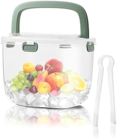 PromoHome Draagbare IJsemmer - 6,7 Liter Transparante Koelbox met Handvat