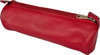 Lundholm leren etui pennenetui leer rood - pennenzak volwassenen - cadeau voor vrouw - vrouwen cadeautjes