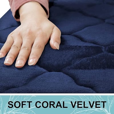 Memory Foam Badkamertapijt, antislip, badmat, zacht, absorberend, wasbaar, onderhoudsvriendelijk, 60 x 120 cm, marineblauw