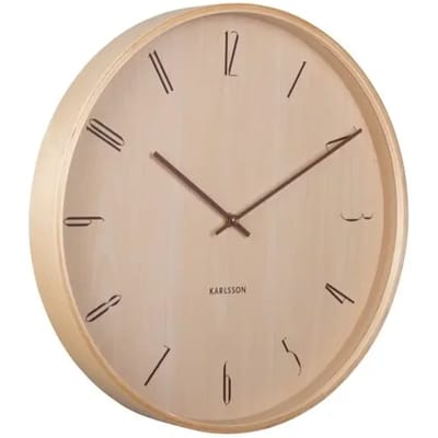 Karlsson Wandklok Suave - Bruin - Ø40cm - Wandklok Scandinavisch